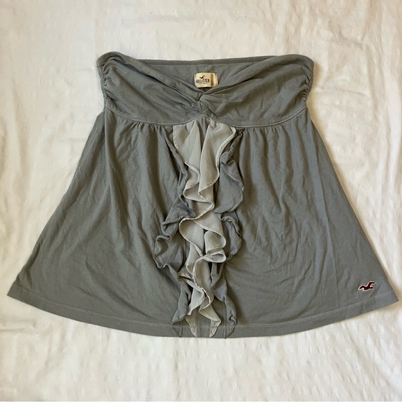 Hollister Old Tag Y2K Vintage Grey
Strapless Ruffle Blouse Top
Size: L - Picture 1 of 3